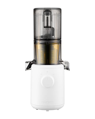 Hurom Slow Juicer | Entsafter Gemüse und Obst | H310 | Leicht zu Reinigen & Leiser Motor Elektrischer Entsafter mit Siebfilter | 150 Watt | BPA Frei | Schlankes Design | 220ml, Weiß von Hurom