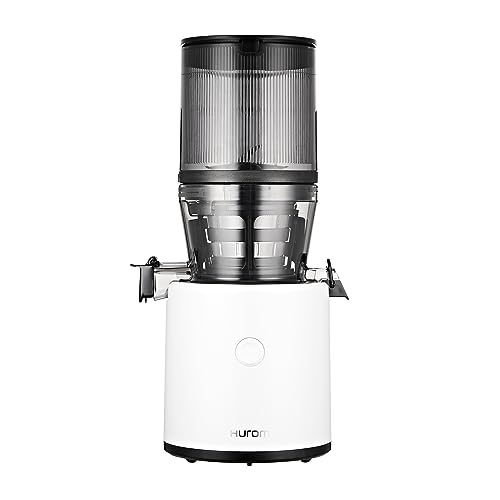 HUROM | Slow Juicer | Entsafter Gemüse und Obst | H320N | Elektrische Kaltpresse | Ruhiger Motor | Leicht zu Reinigen | mit Großem Behälter und Siebfilter | 2l | 200 Watt | BPA Frei | Weiß von Hurom