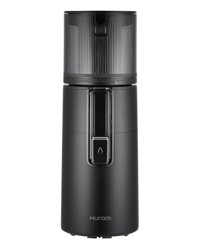 Hurom Slow Juicer | Entsafter Gemüse und Obst | H400 | Leicht zu Reinigen & Leiser Motor Elektrischer Entsafter mit großem Behälter und Siebfilter 2L | 100 Watt | BPA Frei | Schwarz von Hurom