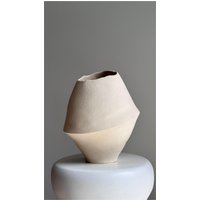 Große Steingut Vase Handgemachte Keramik Blumenvase von HurryPottery