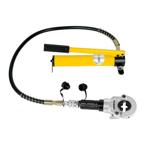 Druckklammersatz 6T manuelle Hydraulik Rohr Druckklammer 12-28 mm Typ V Typ TH 16-32 mm mit 360° Drehkopf und neun Gussteilen Geeignet für Aluminiumrohre PEX-Rohre PB-Rohre usw. Druckklammersatz 6T manuelle Hydraulik Rohr Druckklammer 12-28 mm Typ V Typ TH 16-32 mm mit 360° Drehkopf und neun Gussteilen Geeignet für Aluminiumrohre PEX-Rohre PB-Rohre usw. von Hurrylying