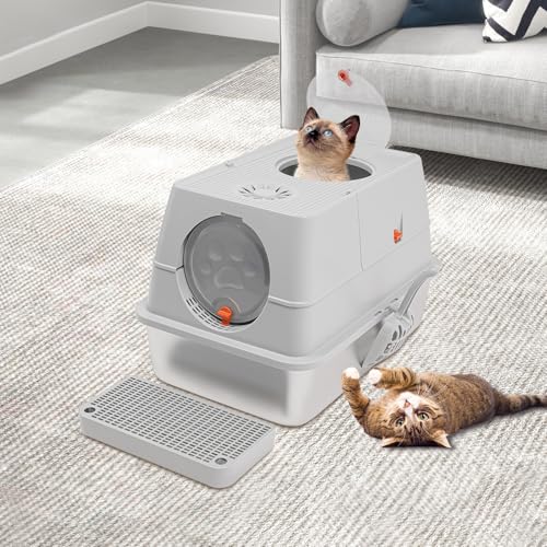 Geschlossener Katzensprayer,Selbstreiniger KatzenmüLleimer, KatzenmüLleimer Aktivierte Edelstahl Katze MüLleimer Deckel Edelstahl Katze MüLleimer Pedale, Schaufeln Matten Khaki Hellgrau (Hellgrau) Geschlossener Katzensprayer,Selbstreiniger KatzenmüLleimer, KatzenmüLleimer Aktivierte Edelstahl Katze MüLleimer Deckel Edelstahl Katze MüLleimer Pedale, Schaufeln Matten Khaki Hellgrau (Hellgrau) von Hurrylying