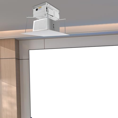 Hurrylying Projektorhalter, Deckenprojektorhalter für Beamer Heimkino BüRo Konferenzraum Weiß Stahl Geschenk für Filmfreunde und PräSentationsprofis von Hurrylying