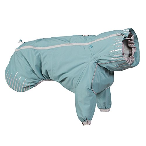 Hurtta Rainblocker Hundemantel Regenmantel mit beinen für Hunde Stream Hellblau, 60 cm, Wasserdicht von Hurtta