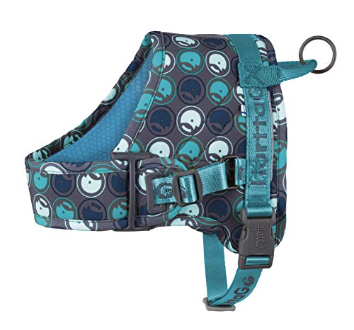 Hurtta Go Harness Hundegeschirr für Hunde, gepolstert, vorne verstellbar, mit Griff und Reflektor-Band, Blau 45-55cm von Hurtta