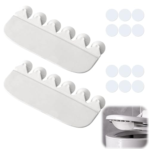 2er-Set Toiletten-Spritzschutz, Urinabweiser FüR Toilettensitz Verhindert Urinschutz FüR Toilettensitz, Pvc-Material, Cremefarben, KindertoilettenzubehöR FüR Alle Toilettendeckel von Husalsea