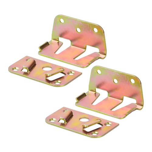 Möbel Hardware, Stabiles 2er Set Mittelbalkenverbinder, Holzbett Hardware Verbindungsstücke, Praktische Bett Steckverschlüsse, Für optimale Sicherheit und Haltbarkeit Ihres Betts von Husalsea