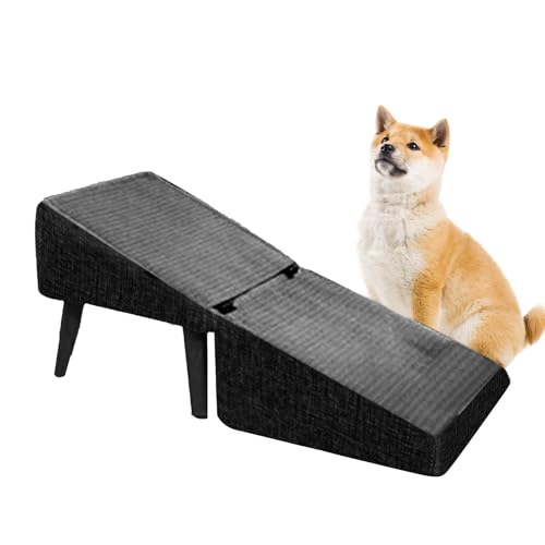 Husoiuy 2-in-1 Faltbare Hunderampe Ottoman | rutschfeste, Verschleißfeste Hundestufen | Geteilte Haustierrampentreppe - Für Kleine Und Mittelgroße Hunde Und Katzen von Husoiuy