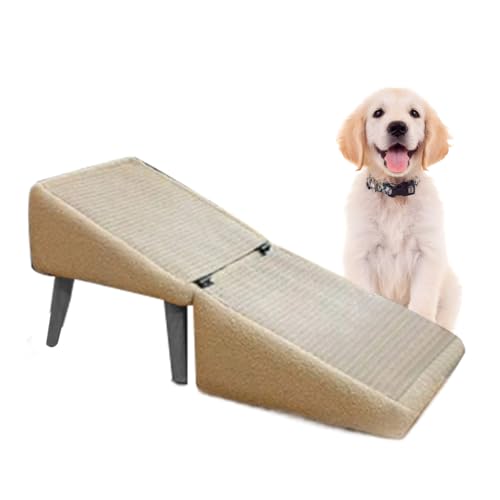 Husoiuy 2-in-1 Faltbare Hunderampe Ottoman | rutschfeste, Verschleißfeste Hundestufen | Geteilte Haustierrampentreppe - Für Kleine Und Mittelgroße Hunde Und Katzen von Husoiuy