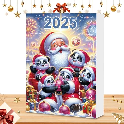 Husoiuy Christmas Countdown Kalender - 2D Panda Weihnachtsanhänger,24 Teile Countdown Dekoration Für Türgriff Mantelstock Rucksack Festliche Tradition Husoiuy Christmas Countdown Kalender - 2D Panda Weihnachtsanhänger,24 Teile Countdown Dekoration Für Türgriff Mantelstock Rucksack Festliche Tradition von Husoiuy