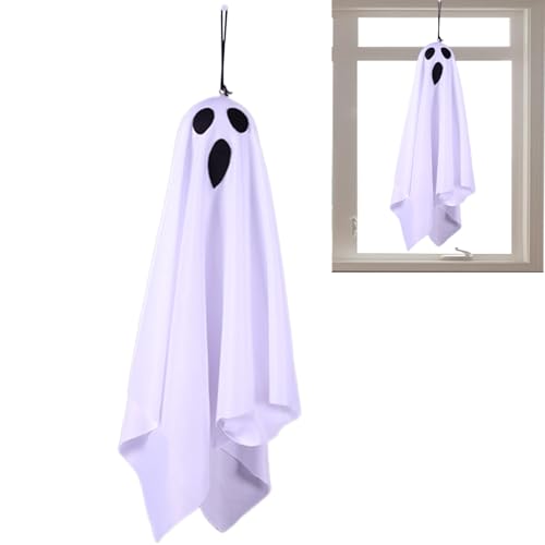Husoiuy Hängende Geister-Halloween-Deko | Geister-Licht-Set | Fliegende LED-Halloween-Geister-Deko Für Zuhause, Terrasse, Rasen, Gartenparty Und Feiertagsdekoration von Husoiuy