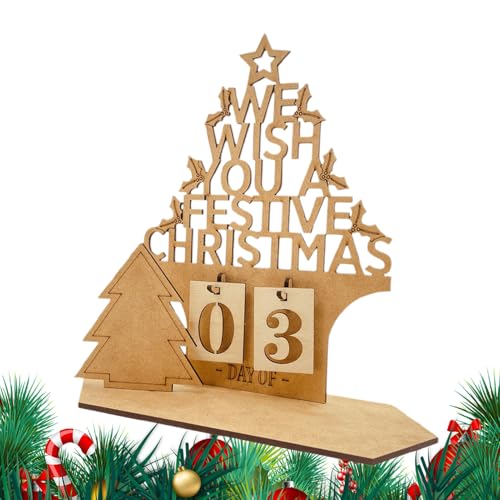 Husoiuy Holzhausform | Weihnachtskalender 2025 In Hausform, Schreibtischdekoration - Holzhohldesign, Winterferien-Schreibtischornament Für Bauernhaus Husoiuy Holzhausform | Weihnachtskalender 2025 In Hausform, Schreibtischdekoration - Holzhohldesign, Winterferien-Schreibtischornament Für Bauernhaus von Husoiuy