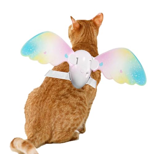 Husoiuy Katzenflügel | Tierkostüm Zubehör Für Halloween | Schmetterlingsflügel Kostümzubehör Für Fotos Halloween Bühnenauftritt Hochzeitsumzug von Husoiuy