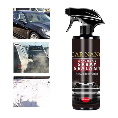 Husoiuy Quick Effect Versiegelung Für Auto 500ml, Nano Kratzentferner Mit UV-Schutz, Hochglanz Politur Langzeitversiegelung Für Scheinwerfer Außenbereich Glas Lack Innenbereich von Husoiuy