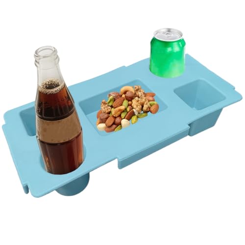 Husoiuy Taschentop Becherhalter Ablage | Camping Essensteller | Sanddichter Verschleißfester Unterteilter Becherständer Für Outdoor Restaurant Zuhause Camping Pool Picknick von Husoiuy