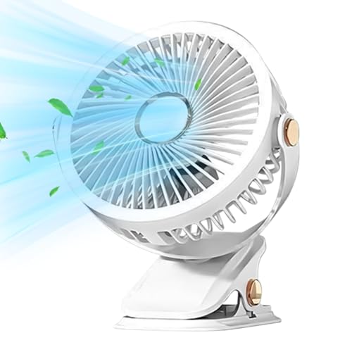 Husoiuy Ventilator Mit Clip | Tischventilator Für Schlafzimmer | Kompakte Type C Wiederaufladbare Nachttischlampe Für Badezimmer Büro Arbeitsplatz Garten Husoiuy Ventilator Mit Clip | Tischventilator Für Schlafzimmer | Kompakte Type C Wiederaufladbare Nachttischlampe Für Badezimmer Büro Arbeitsplatz Garten von Husoiuy