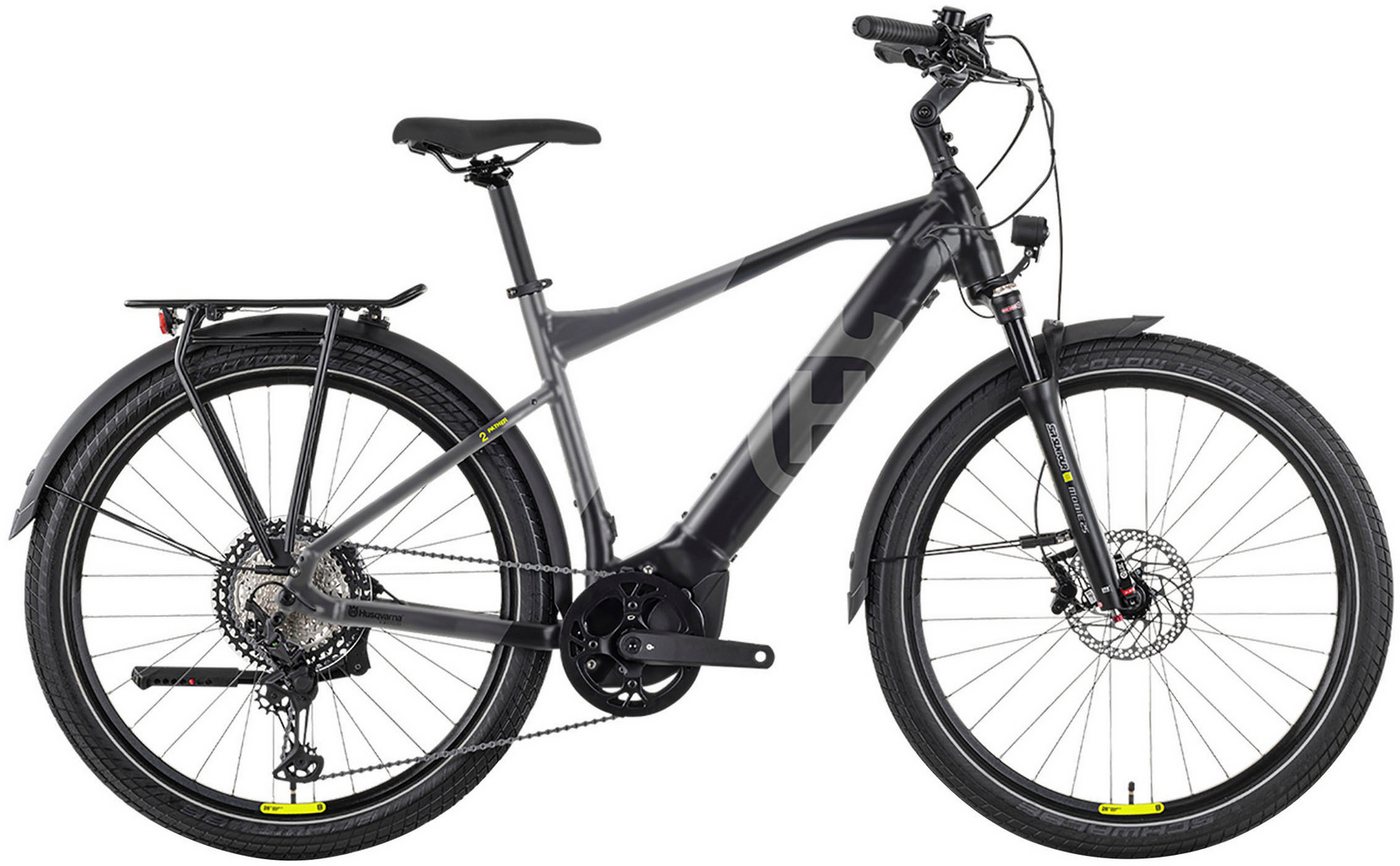 Husqvarna E-BICYCLES E-Bike E-Trekkingbike Pather 2 Herren, 11 Gang Tektro RD-M550 Schaltwerk, Kettenschaltung, Mittelmotor, 630 Wh Akku, Pedelec, Elektrofahrrad für Herren, Trekkingrad von Husqvarna E-BICYCLES