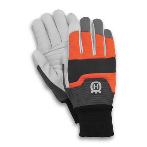 Husqvarna 579 38 02 – 12 Leder, Kunstleder, Neopren, orange 2Stück (S) Schutzhandschuh – Schutzhandschuhe (grau, orange, Leder, Kunstleder, Neopren, 2 Stück (S)) von Husqvarna