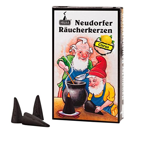 HUSS Neudorfer Räucherkerzen - 24 Kegel pro Packung, Zitrusduft von HUSS
