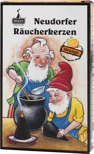 Huss Neudorfer Räucherkerzen - Orange, 3er-Pack (24 Stück, 3 Stück, 3 Päckchen) von Huss