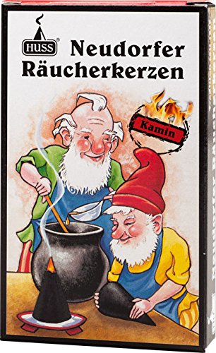 Huss - Neudorfer Räucherkerzen aus dem Erzgebirge, Intensiver Duft (Natural), 24 Stück, 32 Gramm, Schwarz, Deutschland, 24 Stück pro Packung von Huss