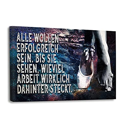 Hustling Sharks® Motivationsbilder als XXL Wandbild Der Preis des Erfolges - Querformat (45 x 30 cm), Motivationsbilder Leinwand, Büro Bilder, Erfolg Bilder, Bilder Erfolg, Bilder Spruch von Hustling Sharks