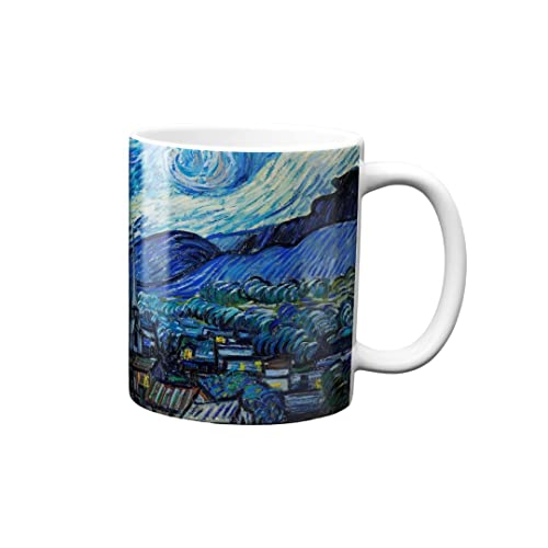 Hustling Sharks® Tasse mit Motiv - Blaue Landschaft - Geschenk Kaffeetasse - 330ml Spülmaschinenfest, Keramik - Pastell, Blaue Tasse, bunt, Geschenke von Hustling Sharks