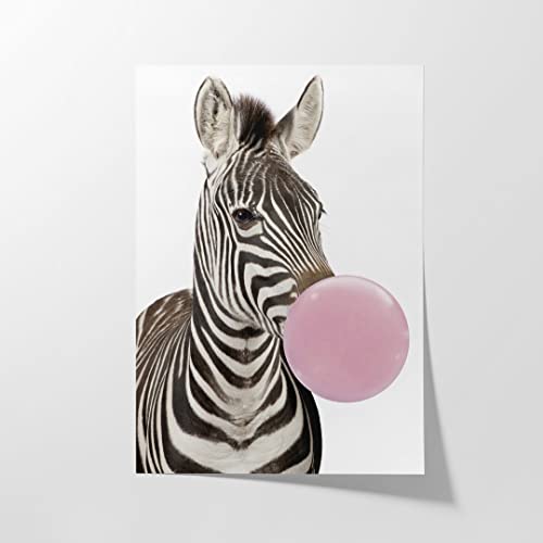 Hustling Sharks® Tierbilder auf Poster als XXL Wandbild Zebra Gum - Poster im Hochformat, Poster Tier, Poster Schlafzimmer, Poster Kinderzimmer, Zebra Bild, Tier Bilder (20x30cm) von Hustling Sharks