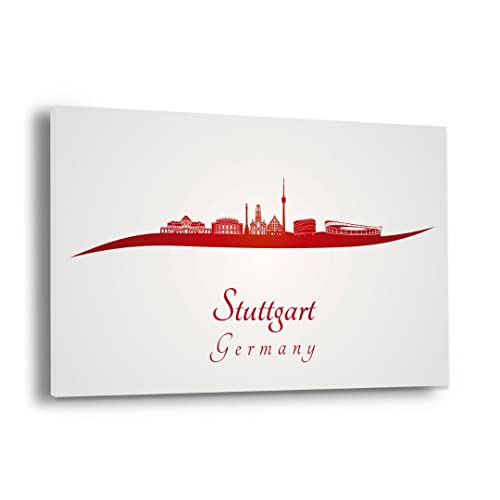 Hustling Sharks® Wandbild Stadtmotiv als XXL Wandbild Stuttgart - Querformat, Stadt Bilder, Wandbild Stadt, Bild Stuttgart, Wandbild Stuttgart, Leinwandbild Stuttgart, Wanddeko XXL (60x40cm) von Hustling Sharks