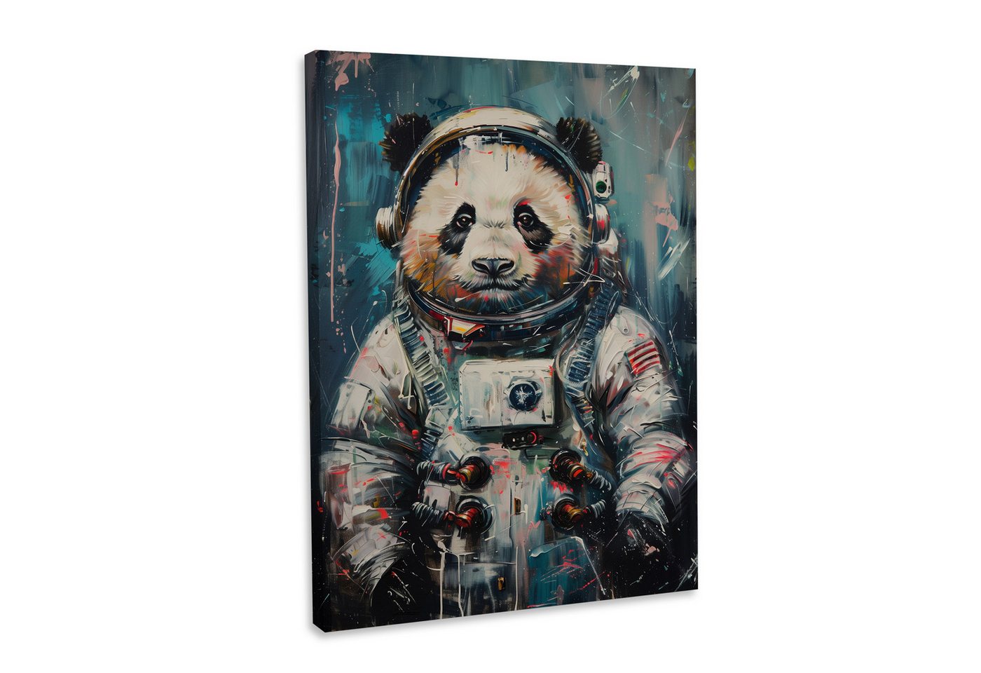 Hustling Sharks Eckleinwandbild Tier-Bild als XXL Leinwandbild "Aktiver Panda#1" - Tierbild, in 5 unterschiedichen Größen verfügbar von Hustling Sharks