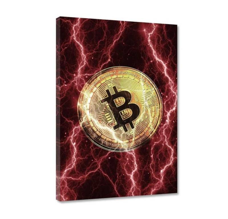 Hustling Sharks Leinwandbild Bitcoin Wandbild als XXL Leinwandbild "Electrified Bitcoin - red", in 7 unterschiedlichen Größen verfügbar Hustling Sharks Leinwandbild Bitcoin Wandbild als XXL Leinwandbild "Electrified Bitcoin - red", in 7 unterschiedlichen Größen verfügbar von Hustling Sharks