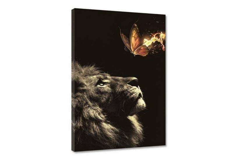 Hustling Sharks Leinwandbild Löwe-Bild als XXL Leinwandbild "Observe" - exklusives Tierbild, in 7 unterschiedlichen Größen erhältlich von Hustling Sharks