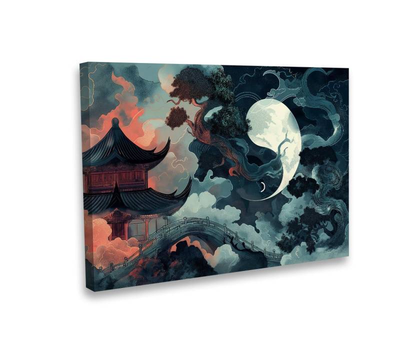 Hustling Sharks Leinwandbild Motivation-Bild als XXL Leinwandbild - Yin & Yang#2, in 5 unterschiedichen Größen verfügbar von Hustling Sharks