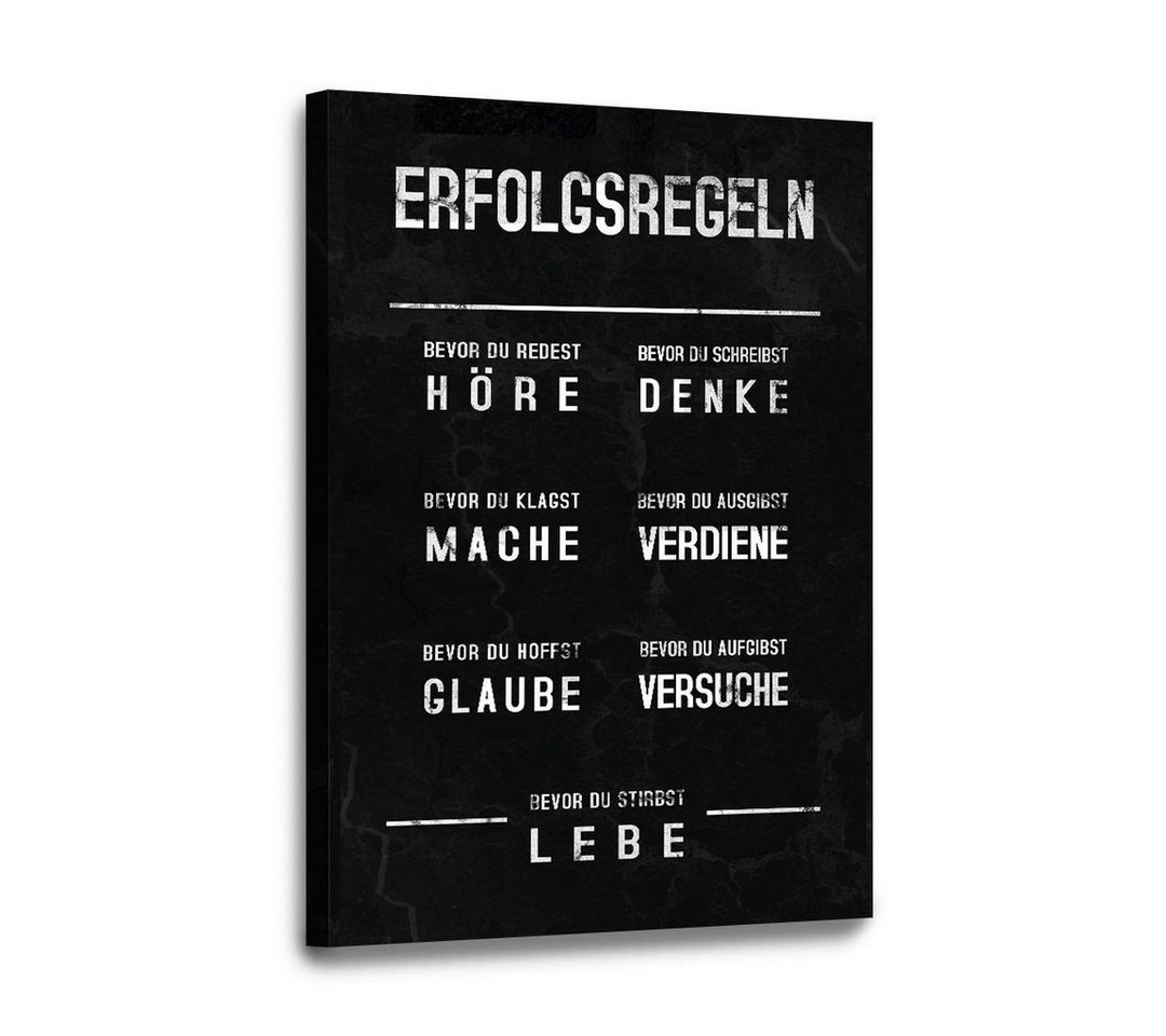 Hustling Sharks Leinwandbild Motivationsbild als Leinwandbild für mehr Erfolg Erfolgsregeln", verfügbar in 7 unterschiedlichen Größen" von Hustling Sharks