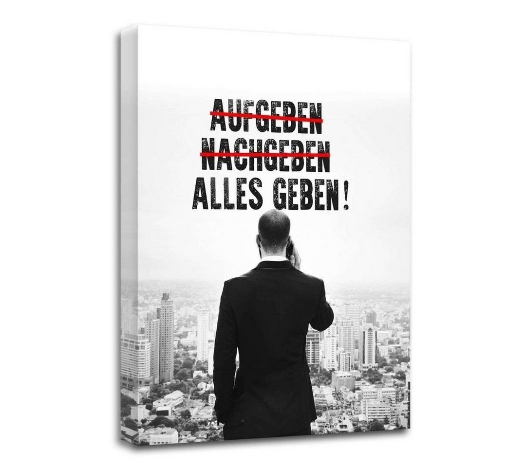 Hustling Sharks Leinwandbild Motivationsbild für Erfolg als Leinwandbild ALLES GEBEN", In 7 unterschiedlichen Größen erhältlich." von Hustling Sharks