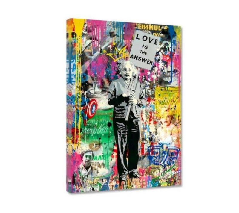 Hustling Sharks Leinwandbild Pop-Art Bild als Leinwandbild "Love is the Answer", verfügbar in 7 unterschiedlichen Größen von Hustling Sharks