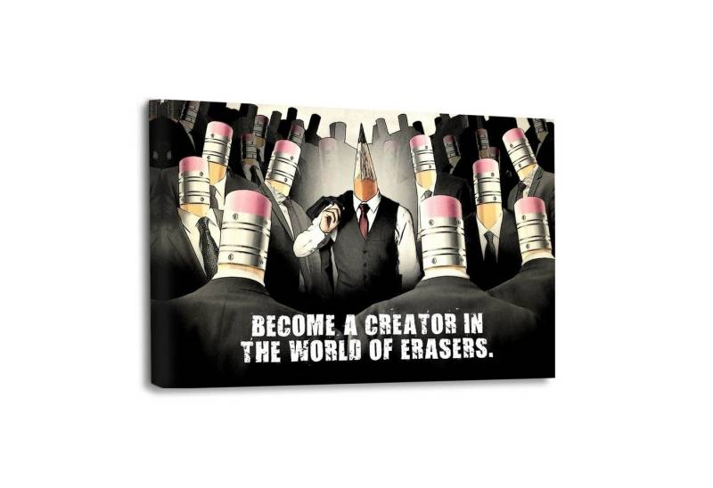 Hustling Sharks Leinwandbild Premium-Bild als XXL Leinwandbild "Become a Creator", in 7 unterschiedlichen Größen verfügbar von Hustling Sharks