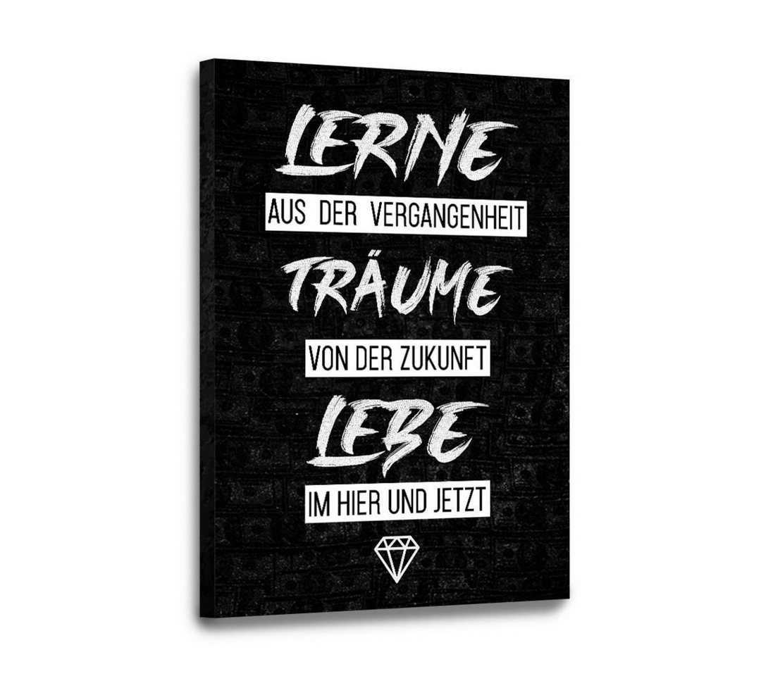 Hustling Sharks Leinwandbild Premium-Bild als XXL Leinwandbild Lerne, Träume & Lebe", in 7 unterschiedlichen Größen verfügbar" von Hustling Sharks