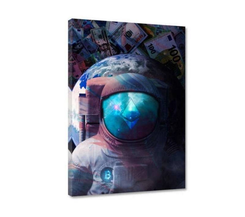 Hustling Sharks Leinwandbild Premium Kunstdruck als XXL Leinwandbild "Ether to the Moon", in 7 unterschiedlichen Größen verfügbar von Hustling Sharks