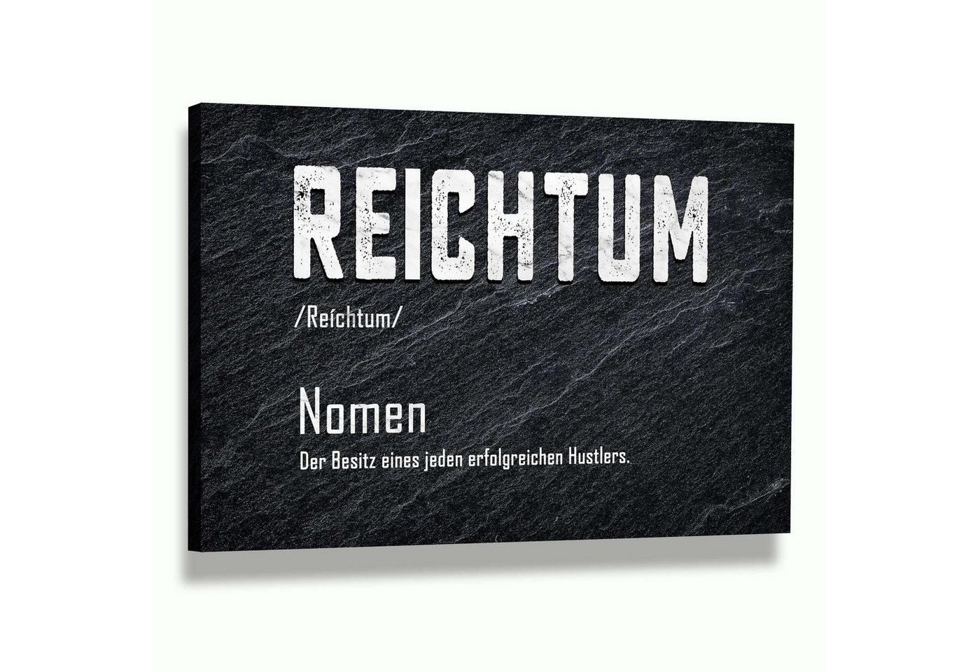 Hustling Sharks Leinwandbild Premium Wandbild als XXL Leinwandbild "Definition des Reichtums", in 7 unterschiedlichen Größen verfügbar von Hustling Sharks