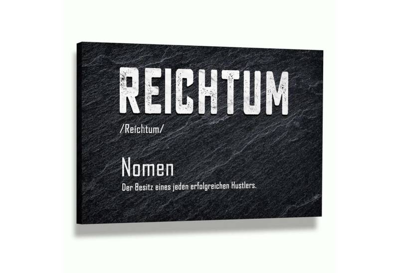 Hustling Sharks Leinwandbild Premium Wandbild als XXL Leinwandbild "Definition des Reichtums", in 7 unterschiedlichen Größen verfügbar von Hustling Sharks