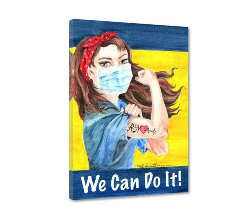 Hustling Sharks Leinwandbild Motivationsbild für Erfolg als XXL Leinwandbild "We can do it", in 7 unterschiedlichen Größen verfügbar von Hustling Sharks