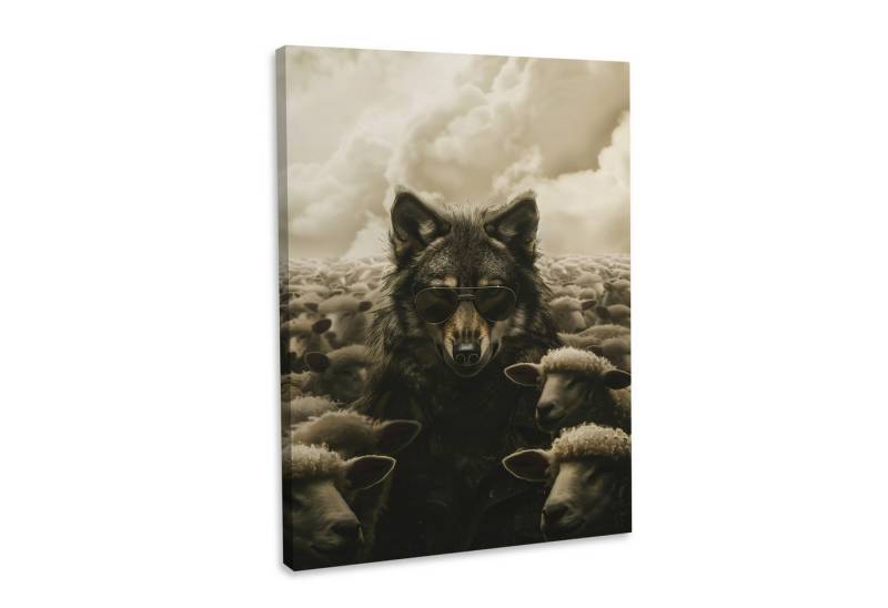 Hustling Sharks Leinwandbild Tier-Bild als XXL Leinwandbild "Herdenwolf#5" - Tierbild, in 5 unterschiedichen Größen verfügbar von Hustling Sharks