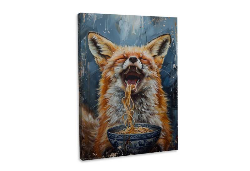 Hustling Sharks Leinwandbild Tier-Bild als XXL Leinwandbild "Hungriger Fuchs" - exklusives Tierbild, in 5 unterschiedichen Größen verfügbar von Hustling Sharks