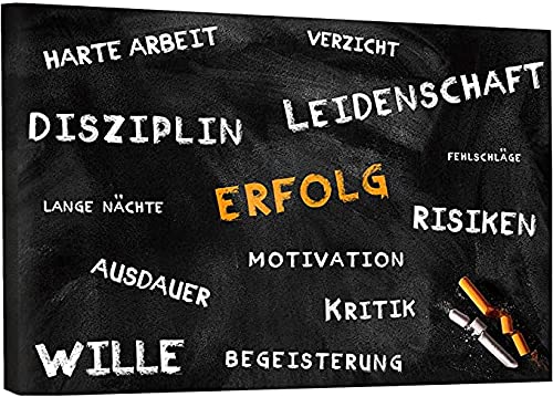 Hustling Sharks Motivationsbilder als XXL Wandbild Tafel des Erfolgs - Querformat (Leinwandbild, 45 x 30 cm) von Hustling Sharks