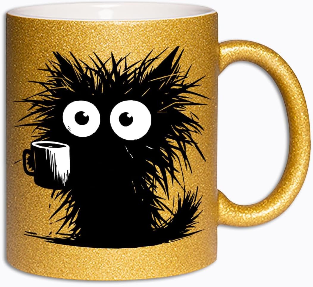 Hustling Sharks Tasse Hustling Sharks® Farbige glitzer-Tassen - Ich brauch Kaffe! II, 330 ml von Hustling Sharks
