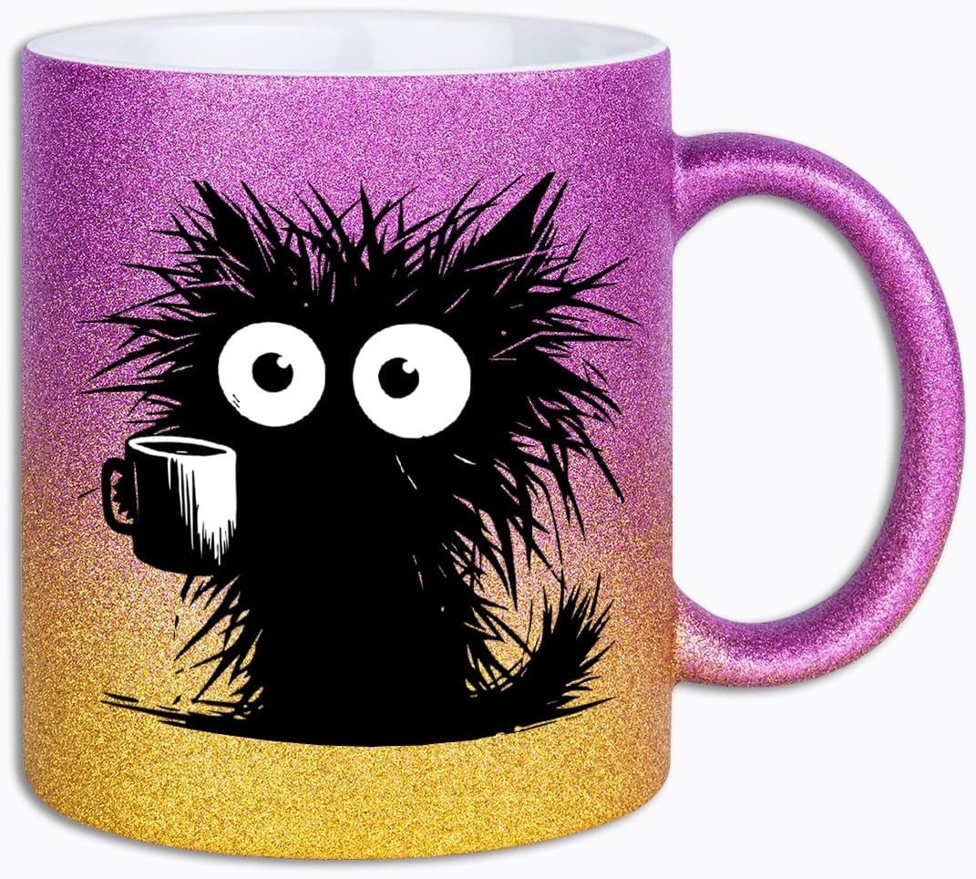 Hustling Sharks Tasse Hustling Sharks® Glitzer-Tassen - Ich brauch Kaffee II, 330 ml von Hustling Sharks