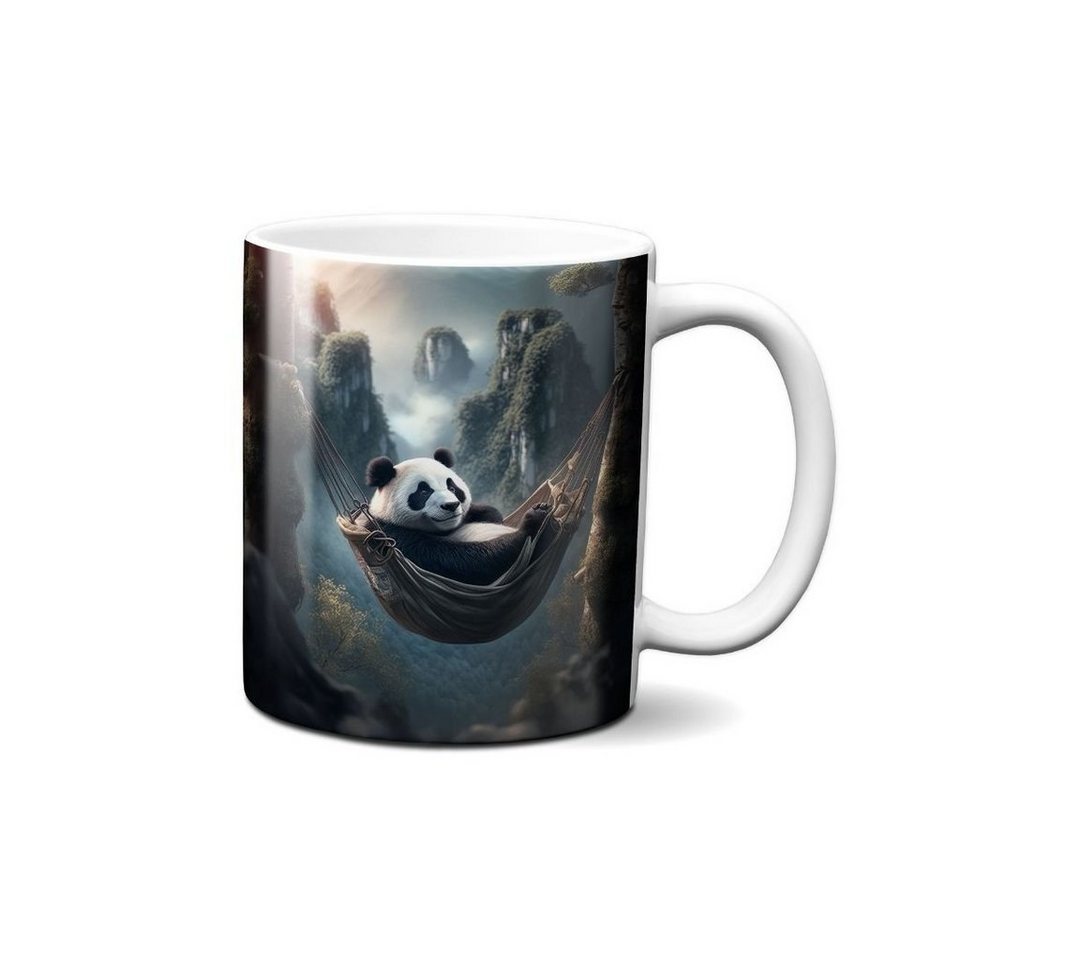 Hustling Sharks Tasse Hustling Sharks® Tasse mit Tiermotiv - Der gelassene Panda - Geschenk, 330 ml von Hustling Sharks