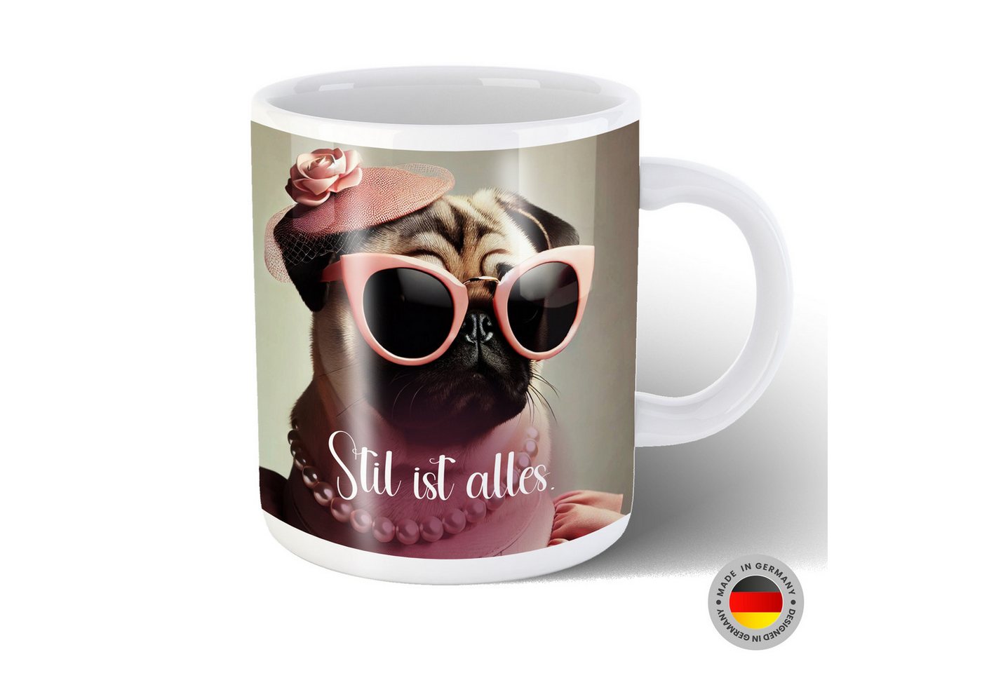 Hustling Sharks Tasse Hustling Sharks® Tasse mit Tiermotiv - Hund 6, 330 ml von Hustling Sharks
