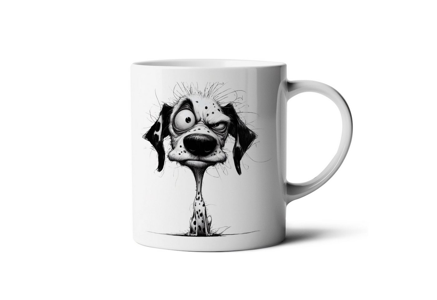 Hustling Sharks Tasse Hustling Sharks® Tasse mit Tiermotiv - Lustige Dalmatiner Fratze#17, 330 ml von Hustling Sharks